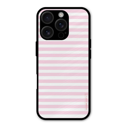 Pink Stripes Shockproof Hybrid Protection (Metal + TPU) Back Case Cover