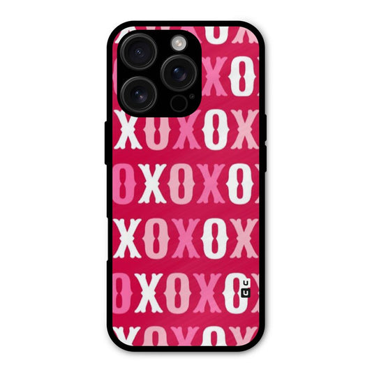 Pink White Xoxo Shockproof Hybrid Protection (Metal + TPU) Back Case Cover