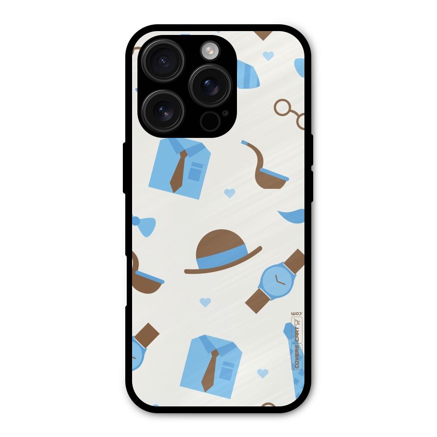 Pipe Hat Watch Pattern Shockproof Hybrid Protection (Metal + TPU) Back Case Cover