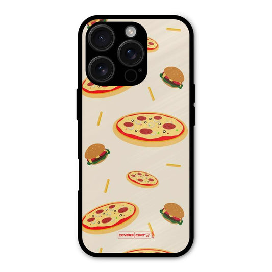 Pizza and Burger Love Shockproof Hybrid Protection (Metal + TPU) Back Case Cover