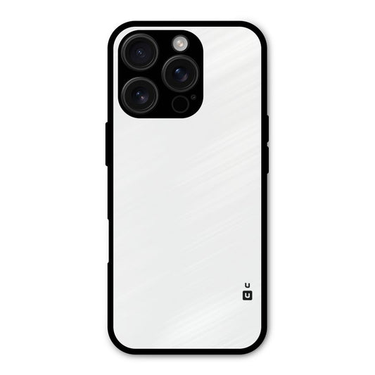 Plain White Shockproof Hybrid Protection (Metal + TPU) Back Case Cover
