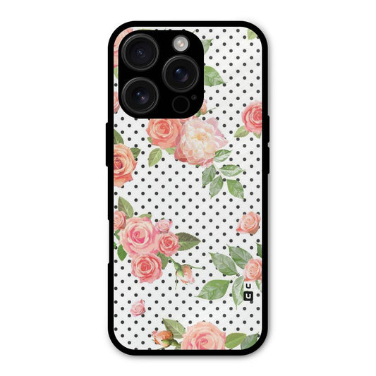 Polka Bloom White Shockproof Hybrid Protection (Metal + TPU) Back Case Cover