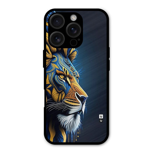 Premium Lion Abstract Side Art Shockproof Hybrid Protection (Metal + TPU) Back Case Cover