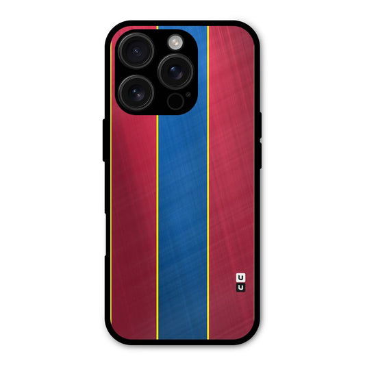 Premium Vertical Stripes Shockproof Hybrid Protection (Metal + TPU) Back Case Cover