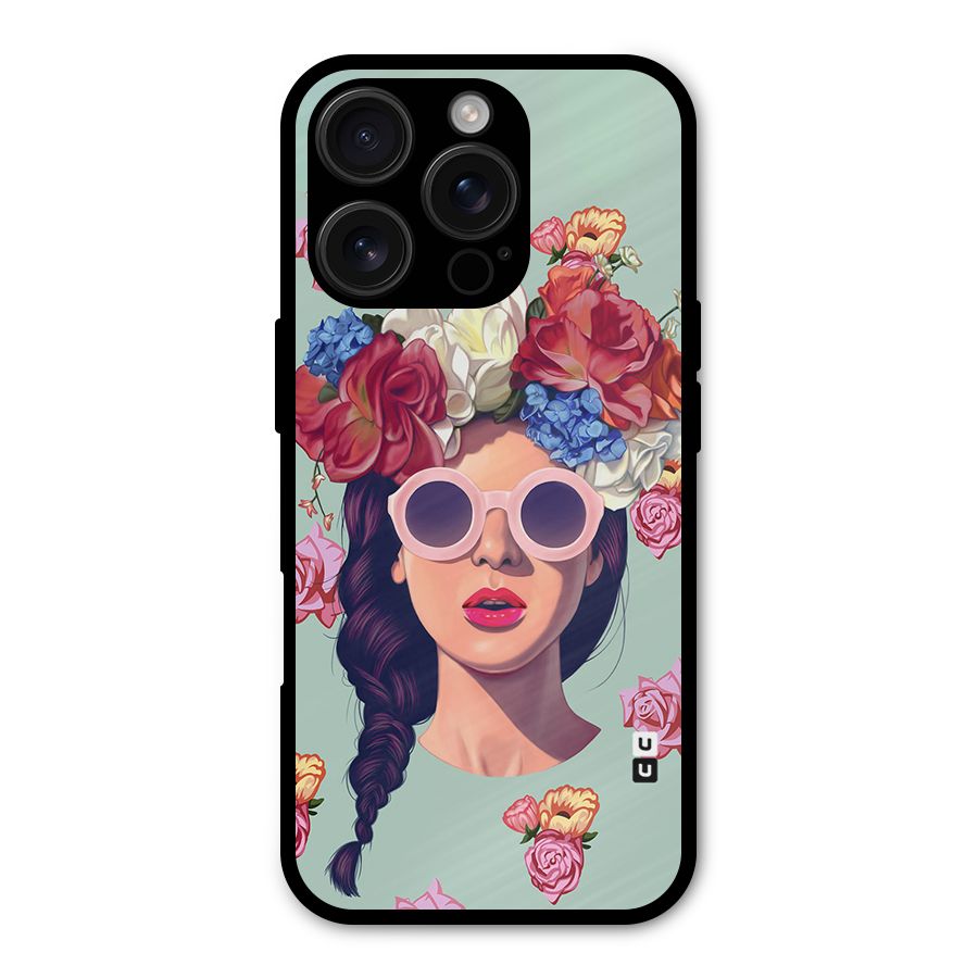 Pretty Girl Florals Illustration Art Shockproof Hybrid Protection (Metal + TPU) Back Case Cover