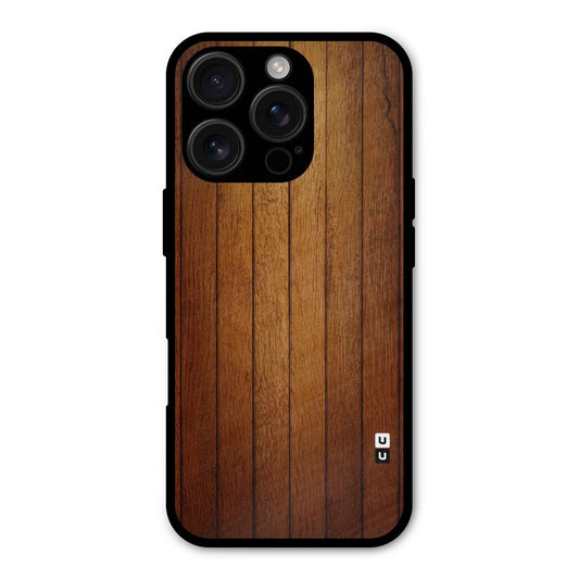 Proper Brown Wood Shockproof Hybrid Protection (Metal + TPU) Back Case Cover