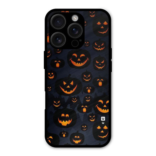 Pumpkin Smile Pattern Shockproof Hybrid Protection (Metal + TPU) Back Case Cover