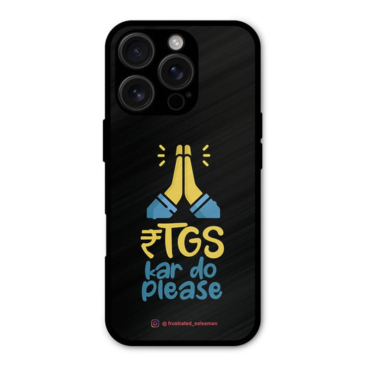 RTGS Kar Do Please Black Shockproof Hybrid Protection (Metal + TPU) Back Case Cover