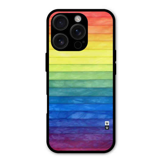 Rainbow Colors Stripes Shockproof Hybrid Protection (Metal + TPU) Back Case Cover