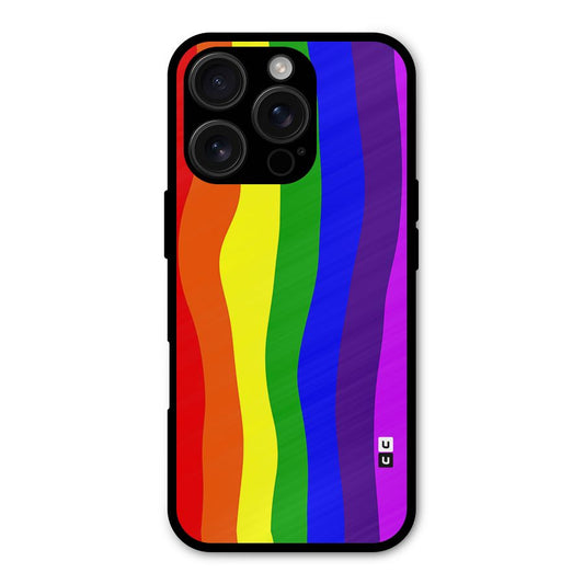 Rainbow Curves Shockproof Hybrid Protection (Metal + TPU) Back Case Cover