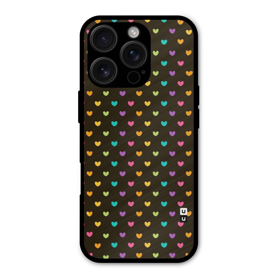Rainbow Hearts Shockproof Hybrid Protection (Metal + TPU) Back Case Cover