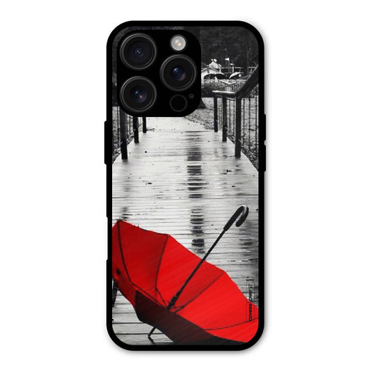 Rainy Red Umbrella Shockproof Hybrid Protection (Metal + TPU) Back Case Cover