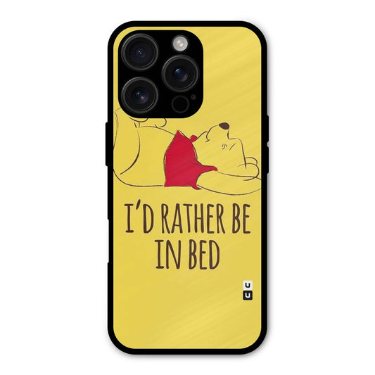 Rather Be In Bed Shockproof Hybrid Protection (Metal + TPU) Back Case Cover