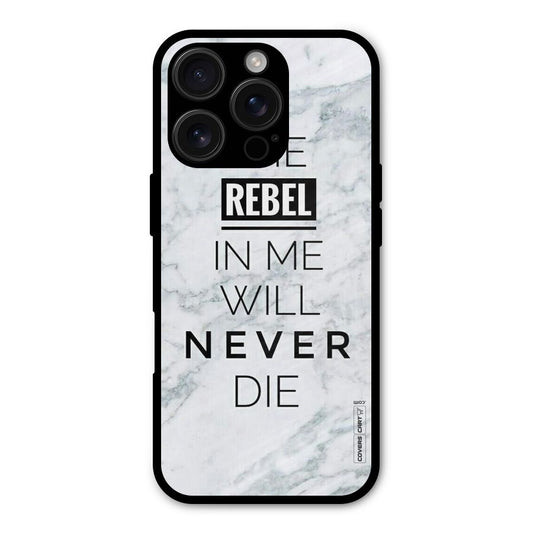 Rebel Will Not Die Shockproof Hybrid Protection (Metal + TPU) Back Case Cover