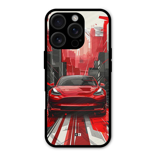 Red And Black Car Shockproof Hybrid Protection (Metal + TPU) Back Case Cover