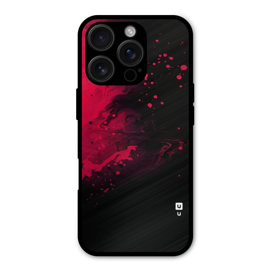 Red Black Splash Art Shockproof Hybrid Protection (Metal + TPU) Back Case Cover