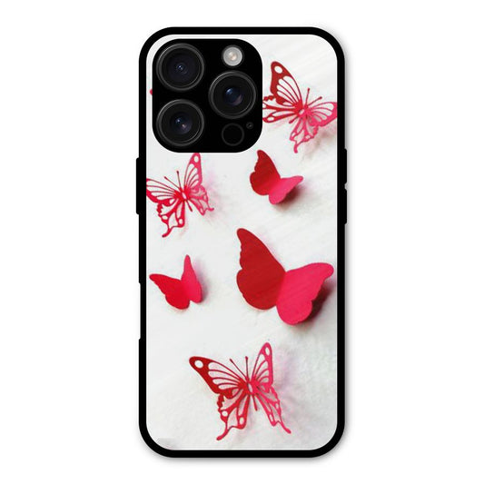 Red Butterflies Shockproof Hybrid Protection (Metal + TPU) Back Case Cover