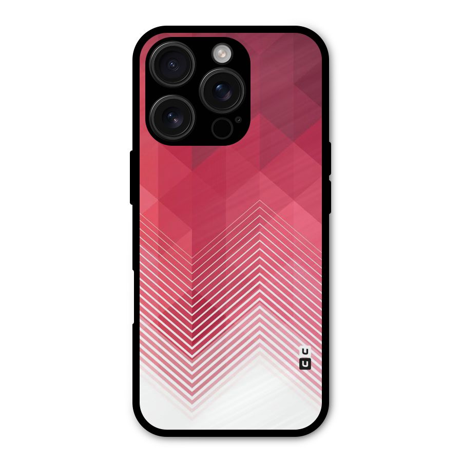 Red Chevron Abstract Shockproof Hybrid Protection (Metal + TPU) Back Case Cover