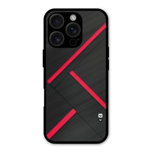Red Disort Stripes Shockproof Hybrid Protection (Metal + TPU) Back Case Cover
