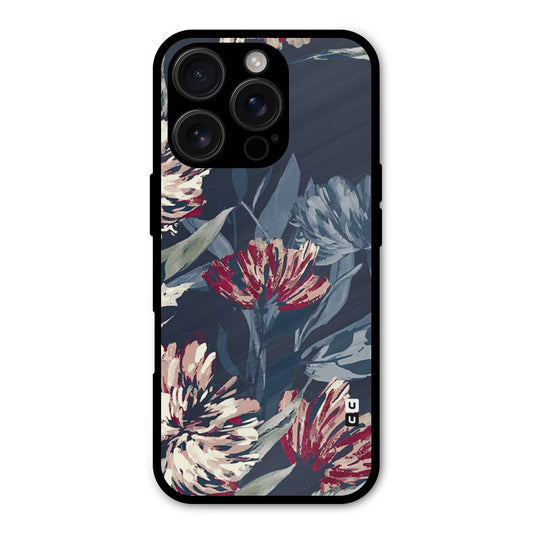Red Rugged Floral Pattern Shockproof Hybrid Protection (Metal + TPU) Back Case Cover