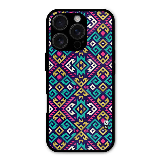 Retro Geometric Pattern Shockproof Hybrid Protection (Metal + TPU) Back Case Cover