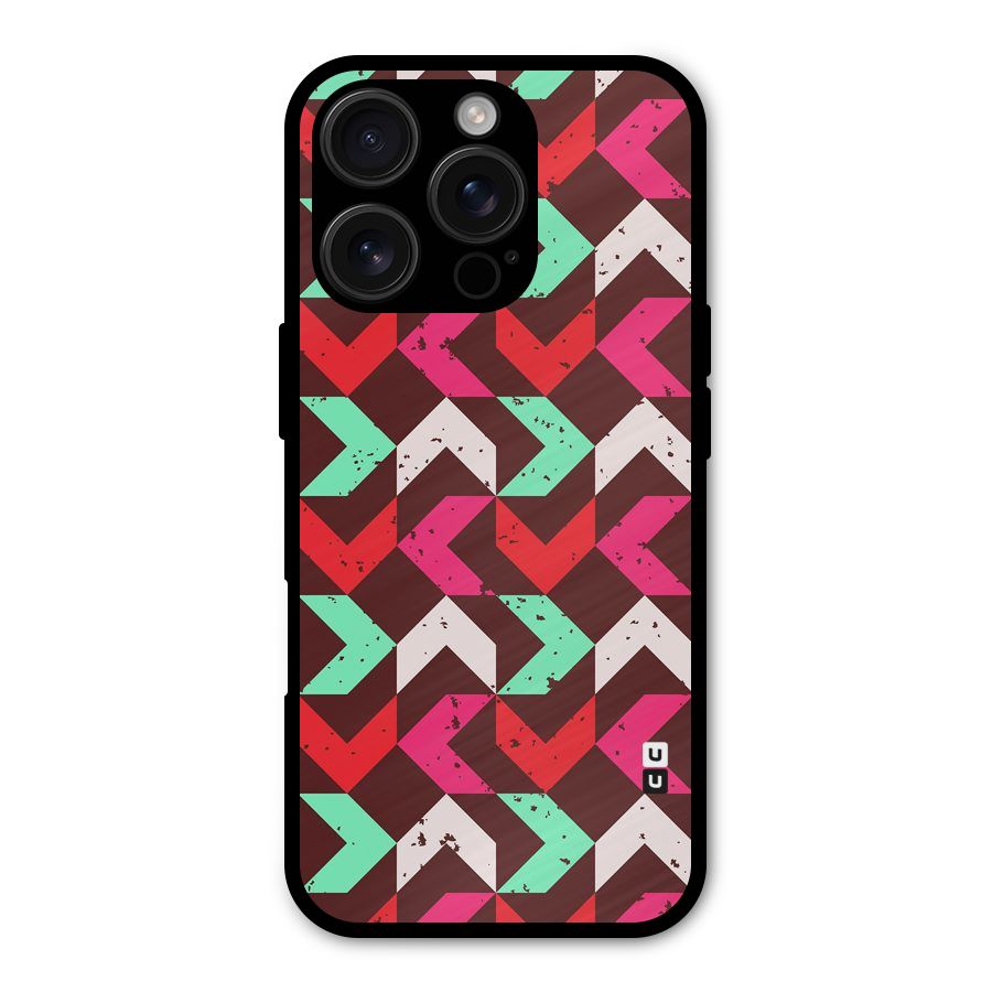 Retro Red Pink Pattern Shockproof Hybrid Protection (Metal + TPU) Back Case Cover