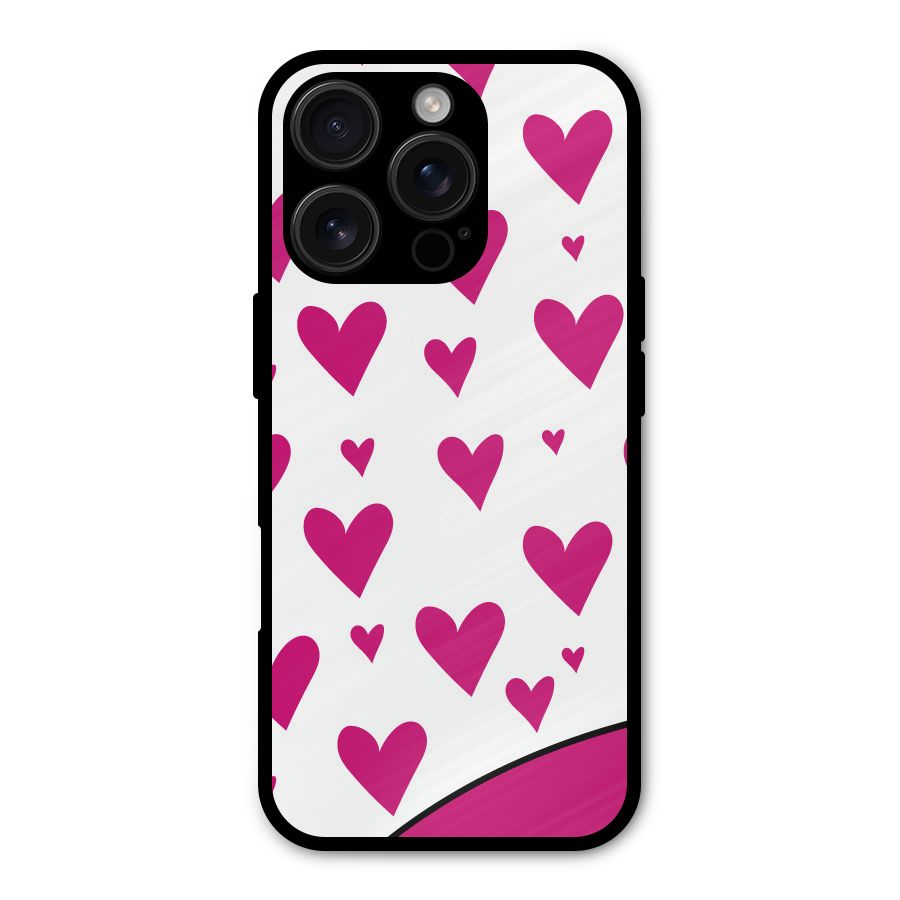 Romantic Couples with Hearts Shockproof Hybrid Protection (Metal + TPU) Back Case Cover