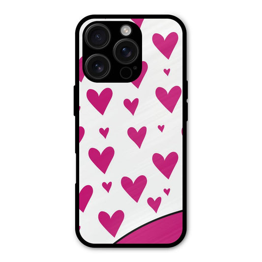 Romantic Couples with Hearts Shockproof Hybrid Protection (Metal + TPU) Back Case Cover