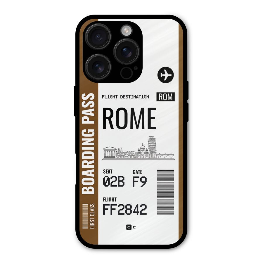 Rome Boarding Pass Shockproof Hybrid Protection (Metal + TPU) Back Case Cover