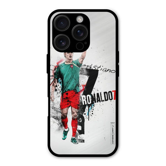 Ronaldo In Portugal Jersey Shockproof Hybrid Protection (Metal + TPU) Back Case Cover