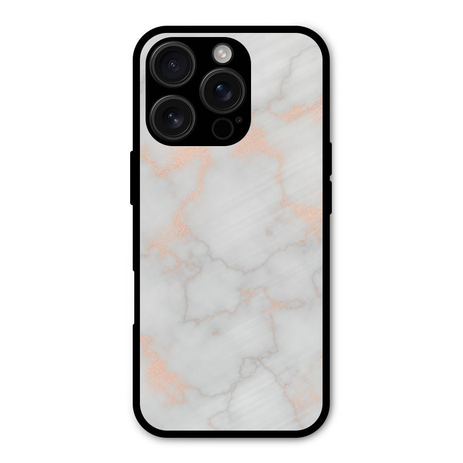 RoseGold Marble Shockproof Hybrid Protection (Metal + TPU) Back Case Cover