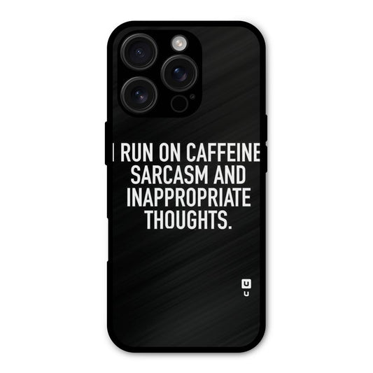 Sarcasm And Caffeine Shockproof Hybrid Protection (Metal + TPU) Back Case Cover