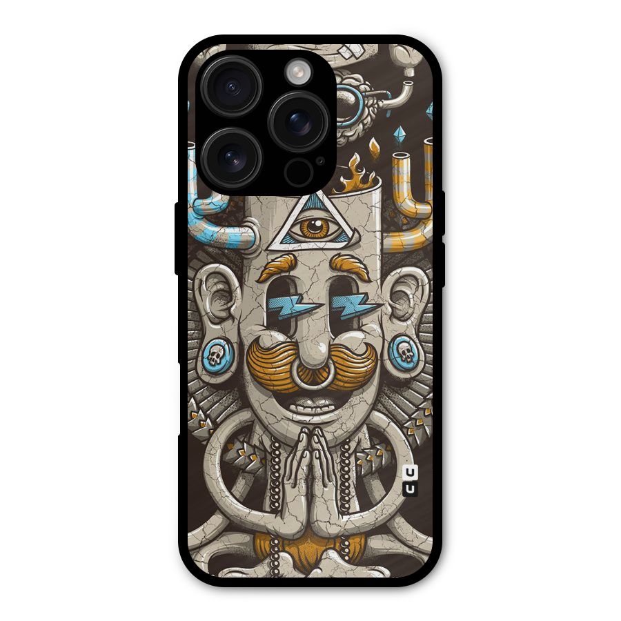 Sculpture Design Shockproof Hybrid Protection (Metal + TPU) Back Case Cover