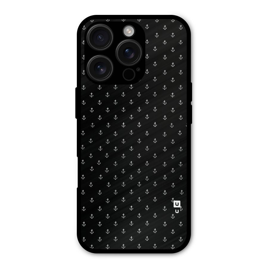 Seamless Small Anchors Pattern Shockproof Hybrid Protection (Metal + TPU) Back Case Cover
