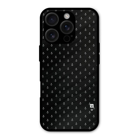 Seamless Small Anchors Pattern Shockproof Hybrid Protection (Metal + TPU) Back Case Cover