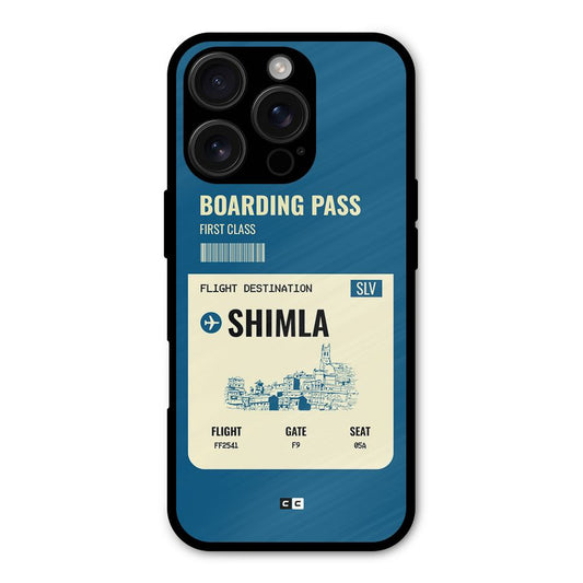 Shimla Boarding Pass Shockproof Hybrid Protection (Metal + TPU) Back Case Cover