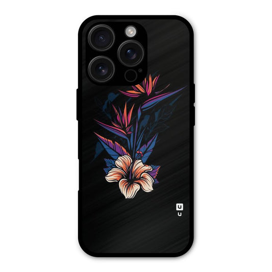 Single Painted Flower Shockproof Hybrid Protection (Metal + TPU) Back Case Cover