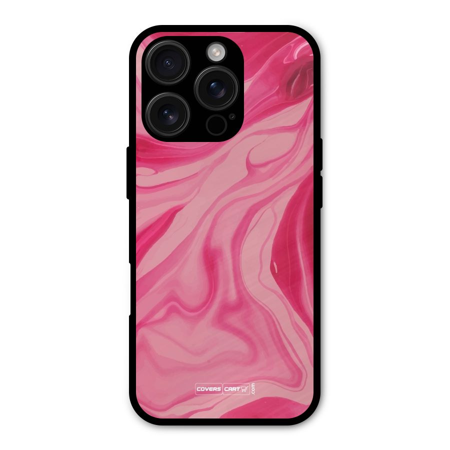 Sizzling Pink Marble Texture Shockproof Hybrid Protection (Metal + TPU) Back Case Cover