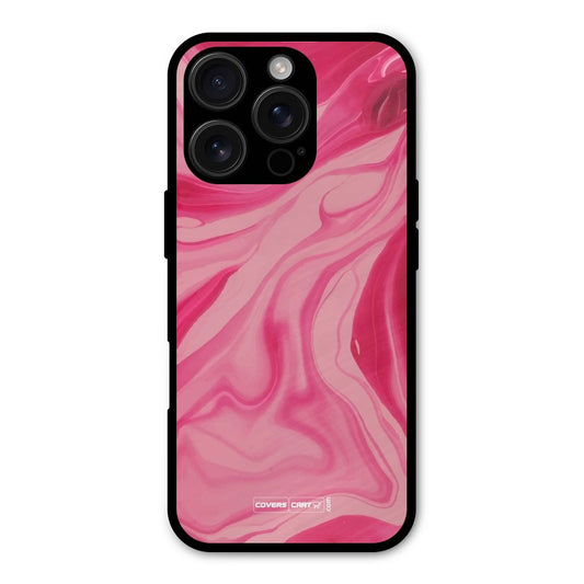 Sizzling Pink Marble Texture Shockproof Hybrid Protection (Metal + TPU) Back Case Cover