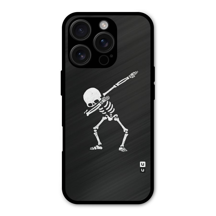 Skeleton Dab White Shockproof Hybrid Protection (Metal + TPU) Back Case Cover