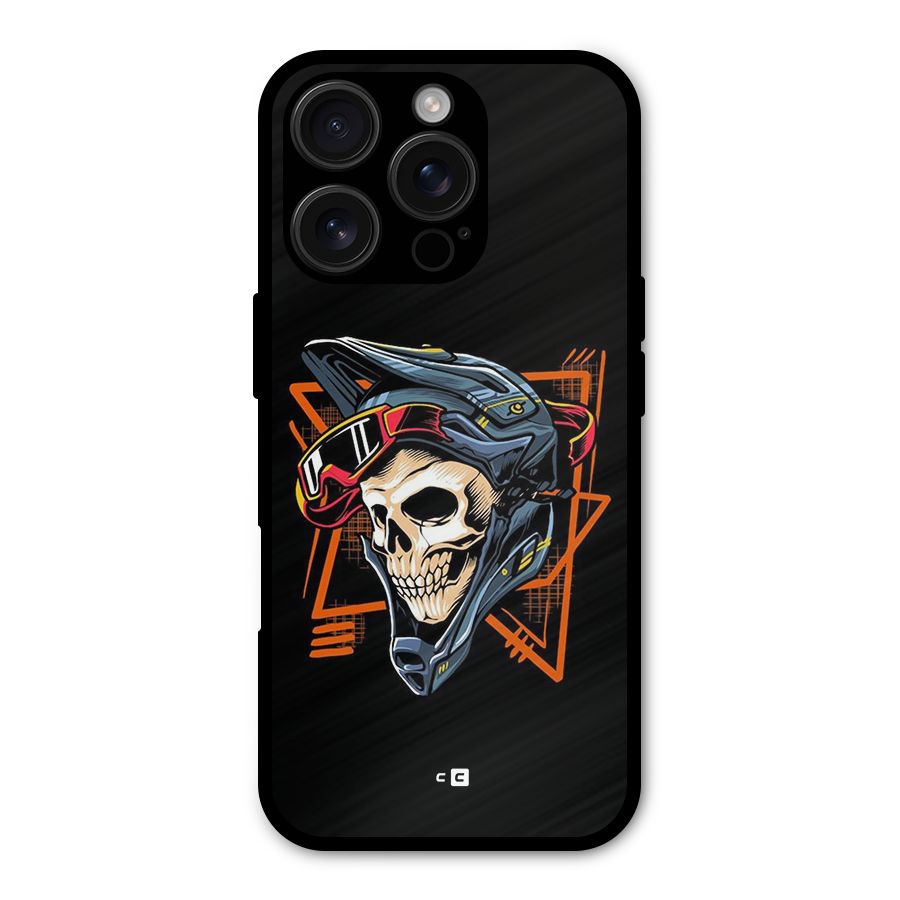 Skull Helmet Shockproof Hybrid Protection (Metal + TPU) Back Case Cover