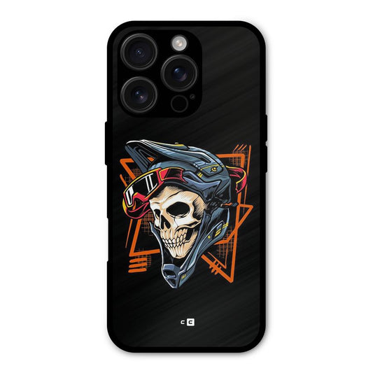 Skull Helmet Shockproof Hybrid Protection (Metal + TPU) Back Case Cover