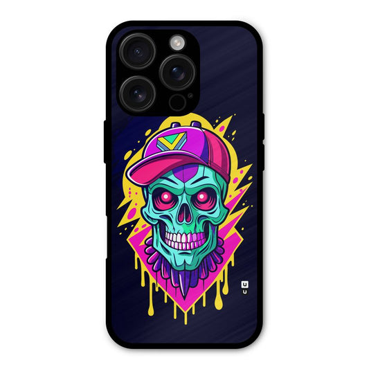 Skull In Cap Shockproof Hybrid Protection (Metal + TPU) Back Case Cover