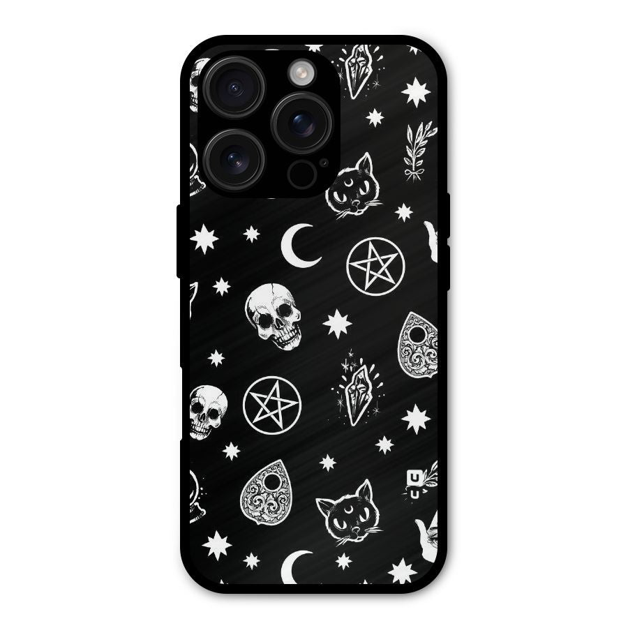 Skull Moon Design Shockproof Hybrid Protection (Metal + TPU) Back Case Cover
