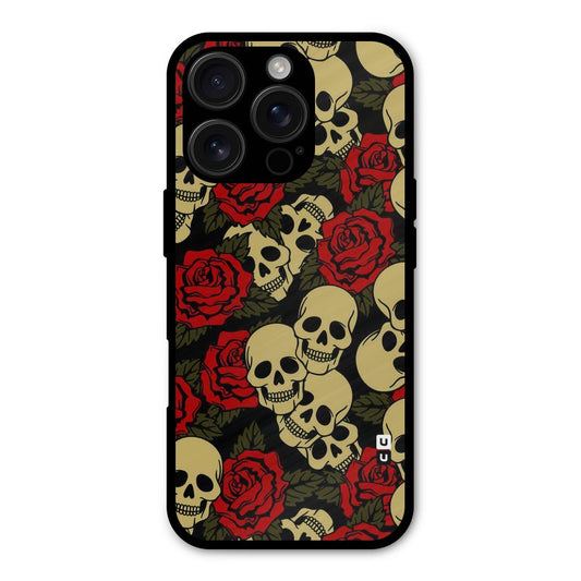 Skulled Roses Shockproof Hybrid Protection (Metal + TPU) Back Case Cover