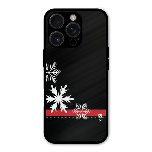 Snowflake Ribbon Shockproof Hybrid Protection (Metal + TPU) Back Case Cover