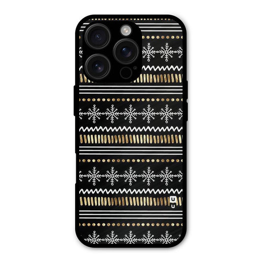 Snowflakes Gold Shockproof Hybrid Protection (Metal + TPU) Back Case Cover