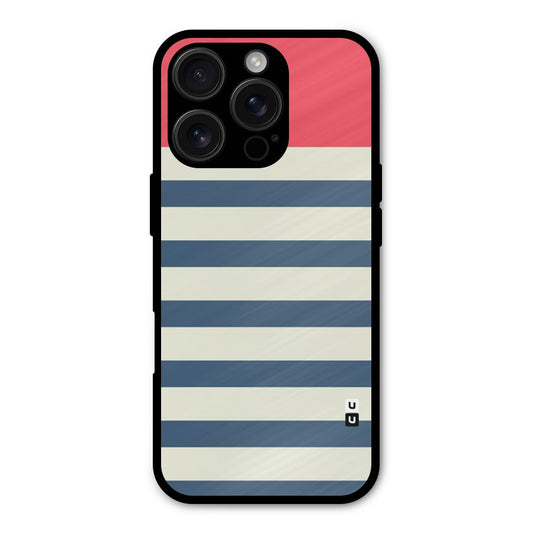 Solid Orange And Stripes Shockproof Hybrid Protection (Metal + TPU) Back Case Cover