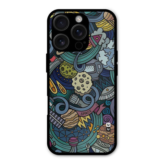 Space Pattern Blue Shockproof Hybrid Protection (Metal + TPU) Back Case Cover