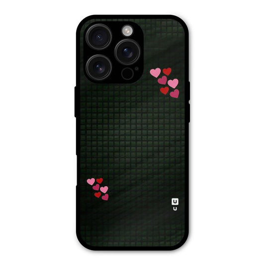 Square and Hearts Shockproof Hybrid Protection (Metal + TPU) Back Case Cover